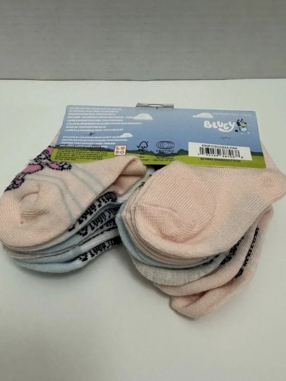 Bluey Baby Quarter Socks 10 Pack NWT 6-12 Months Assorted Colors